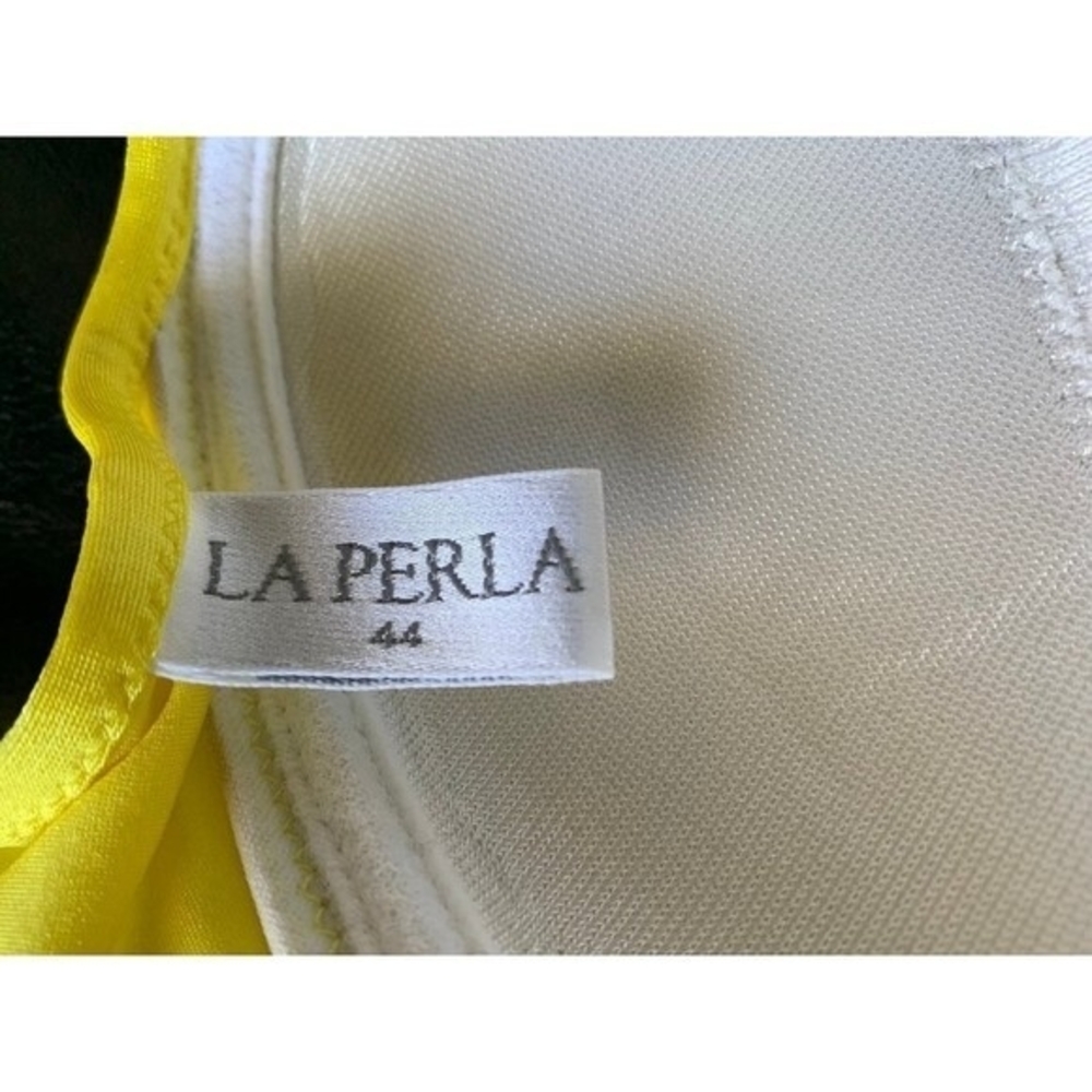 LA PERLA Women's Yellow Crystal Beaded Bra Size IT 44 US M Barely Worn Italy - Picture 7 of 7
